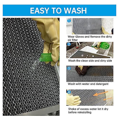 UBeesize 16x16x1 Air Filter Reusable Washable - size: 15.5" x 15.5" x 0.8"