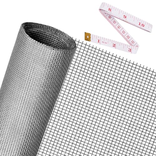 Replacement Window Screens, 48X118 Inch Durable Window Screen Mesh for Patio Porch Door Windows, DIY Adjustable Fiberglass Screen Repair Kit Sliding Net Roll Pet, Grey by Ouskr - size: 48"x118"Gray