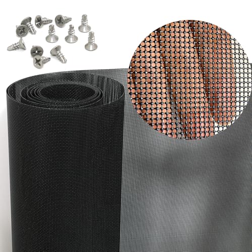PVC Coated 304 SS Woven Mesh 23x118in Roll, 12 Mesh Security Screen - size: 23"x118",1roll