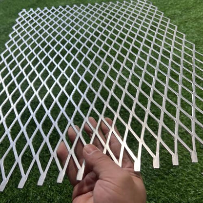 24"X16" 14 Gauge Expanded Metal Sheet Metal Diamond Mesh 0.6"X1.6" Expanded & Perforated Sheets Flattened-for Screen Door Grill,Window Security Grill Screen Door Protector - size: 24"X16"