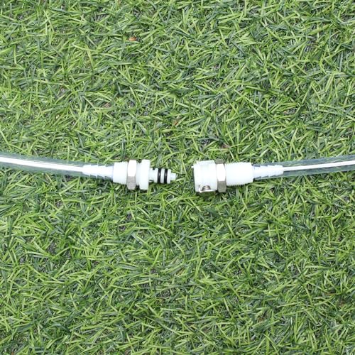 2Pcs 1/4" Plastic Panel Mounting Hose Barb Quick Connector Coupling - size: 1/4 inch