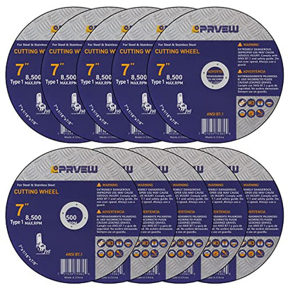 10-Pack 7-Inch Cut Off Wheels,7" x1/16 x7/8" Quality Cutting Disc - style: 7"x1/16"x7/8"(10-PK)