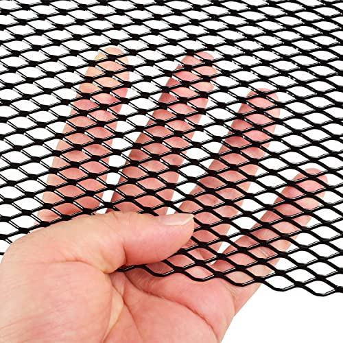 AggAuto 47x16 inches Car Pickup Truck Grill Mesh 6x12mm Hexagon Hole Black - color: Black, size: 6x12mm Hexagon