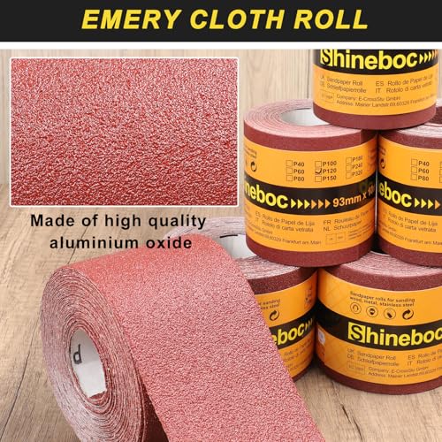 Emery Cloth Roll 320 Grit, 3-2/3 Inch x 33 Ft Heavy Duty Sandpaper - size: 320 Grit