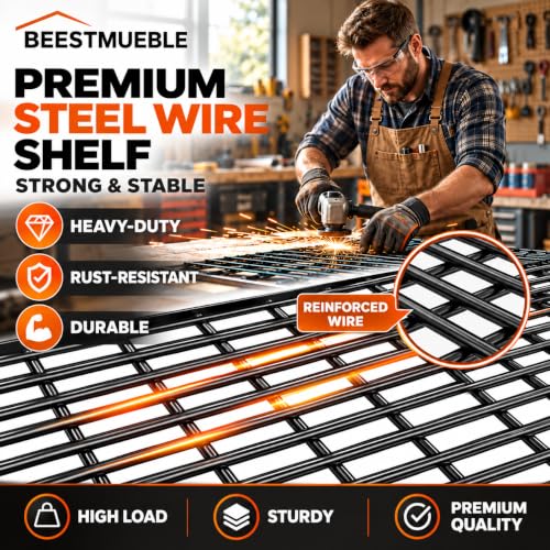 Heavy Duty Garage Shelving 5 Tier Adjustable Wire Storage Rack