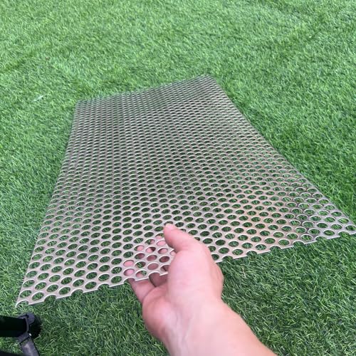 30"x15" Opening Round Holes About 1/2inch (12mm) Perforated Metal Sheets 19Gauge Expanded Metal Mesh Perforated 304 Stainless Steel Sheet Mesh Screen Panel Decorative Panel Decorati Plate - size: 30"x15", style: Round Hole 12mm