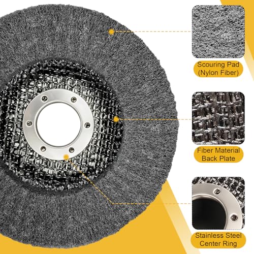 10Pcs 4.5'' Buffing Wheel & Compound Kit, Polishing Wheel for Angle Grinder