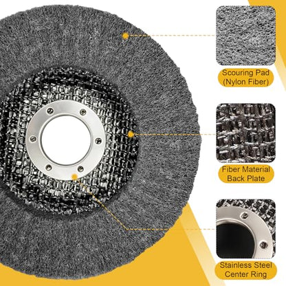 10Pcs 4.5'' Buffing Wheel & Compound Kit, Polishing Wheel for Angle Grinder