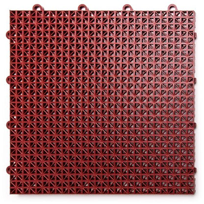 SnapLock DuraGrid 12"x12" Interlocking Deck Tiles, 40 Pack, Brick Red - color: Brick Red, size: 40 Pack
