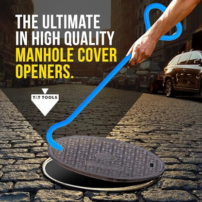 T&T Tools 36-Inch Top Popper Manhole Hook Tool - Inline Handle, 5/8" Hex - size: 36-Inch, style: Inline Handle