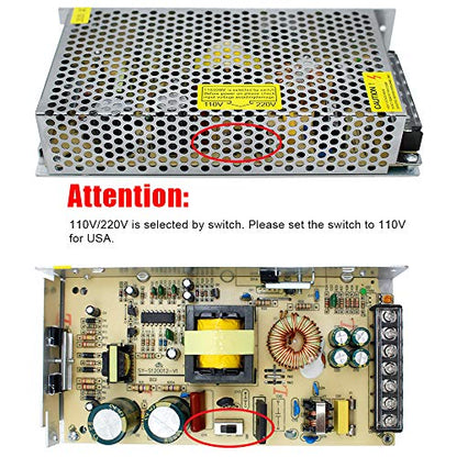 inShareplus 12V 10A 120W, DC Universal Regulated Switching Power Supply, 100-240V AC to DC 12 Volt LED Driver, Converter, Transformer for LED Strip Light, Computer Project - style: 12V 120W