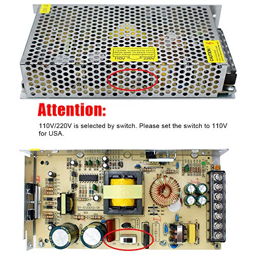 inShareplus 12V 20A 240W, DC Universal Regulated Switching Power Supply, Converter AC 100-240V to DC 12 Volt LED Driver, Transformer, Adapter for LED Strip Light - style: 12V 240W