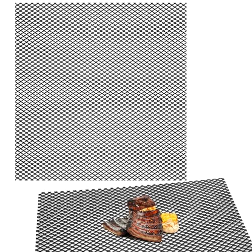 Gisafai 2 Pcs 24" X 24" X 9 Gauge Steel Expanded Metal Sheet, Black - color: Black, size: 24" X 24" X 9 Gauge