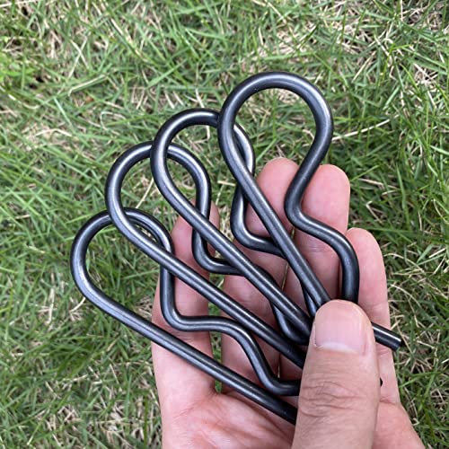 4 Pcs Heavy Duty Hitch Pins Clip R Clips Spring Retaining Wire Hair Pins Cotter Pin Strong Spring Tension Large Carter Pin R clip large for trailer Tractors Mower Cart Truck Black zinc M5x100mm - size: Black M5x100mm-4pcs