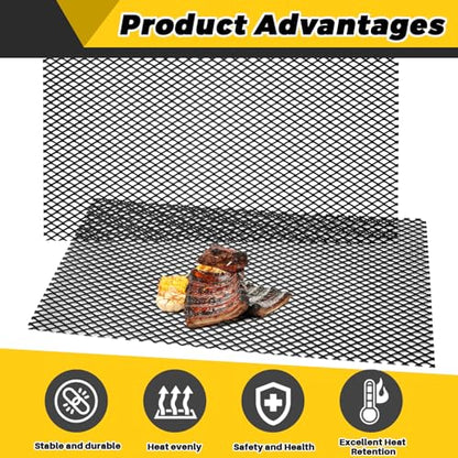 Gisafai 2 Pcs 48" X 24" X 7 Gauge Steel Expanded Metal Sheet, Black - color: Black, size: 48" X 24" X 7 Gauge