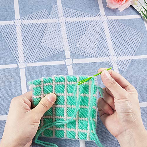 Pllieay 3 Pieces Big Size Mesh Plastic Canvas Sheets for Embroidery - size: 3Pcs 6 count
