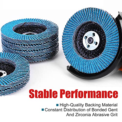 EZARC Zirconia Flap Discs 60 Grit, 4-1/2 x 7/8-Inch, Type 29, 10-Pack - size: 60 GRIT, style: Standard Version