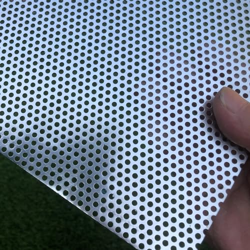 Aluminum Perforated Metal Sheets 16 Gauge 23.6 inch by 11.8 inch Expanded Metal Mesh Aluminum Opening 1/8" 0.12 inch (About 3 mm) Perforated Steel Sheet Mesh Screen Decorative - size: 23.6" X 11.8"