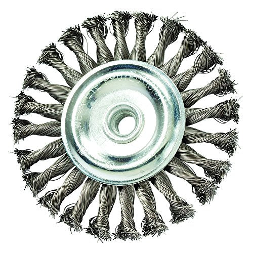 Mercer Industries 186520B - 4" x 1/2" x 5/8"-11 Knot Wire Wheel, .020 Stainless Steel Wire - color: .020 Stainless Steel, size: 4" x 1/2" x 5/8"-11, style: Knot Wire Wheel