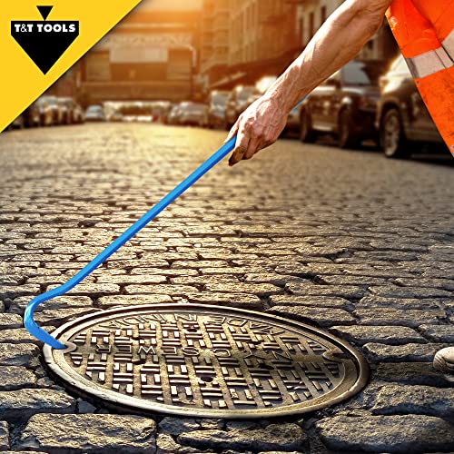 T&T Tools 30-Inch Top Popper Manhole Hook Tool - Inline Handle, 5/8" Hex - size: 30-Inch, style: Inline Handle