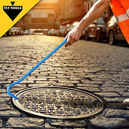 T&T Tools 30-Inch Top Popper Manhole Hook Tool - Inline Handle, 5/8" Hex - size: 30-Inch, style: Inline Handle