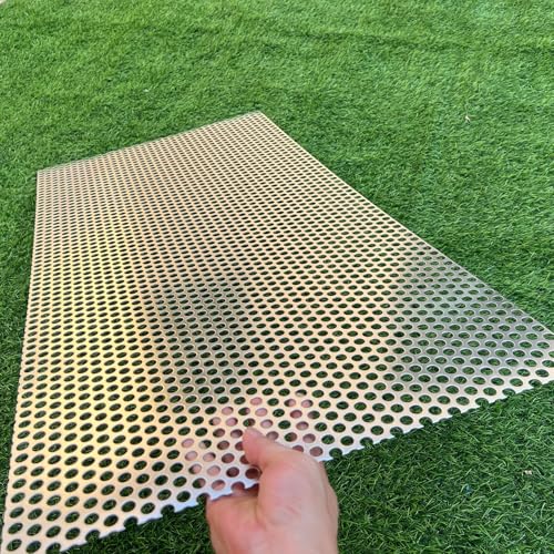 Aluminum Perforated Metal Sheets 36"x18" 16 Gauge Expanded Metal Mesh - 2/5" Opening (About 10 mm) Decorative Aluminum Mesh Screen - size: 36" X 18"