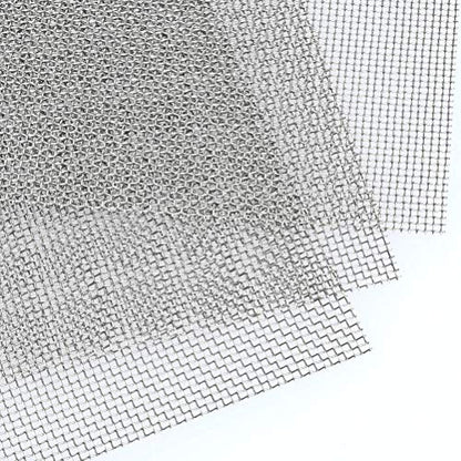 TIMESETL 3 Pcs Stainless Steel Woven Wire 10 Mesh - 12" x 8"(30x21cm) Garden Fence Mesh Window Screens Net Cabinets Mesh Replacement - size: 12" x 8" 10 Mesh