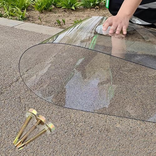 Clear Polycarbonate Sheet Roof Panels 4x6.6ft, Acrylic Plastic Sheet for Greenhouses,Sheds,Carports,Huts,Kennels,Easy to Cut - size: 4x6.6ft