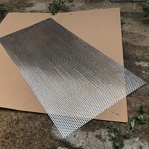 19 Gauge Perforated Metal Sheets Expanded Metal Mesh Aperture 0.2in 5mm (Approximately 1/5") 36"x18" Perforated Stainless Steel Sheet Stainless Steel Mesh Screen Panel - size: Rectangle 36"x18"