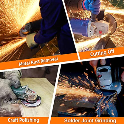 SALI 26pcs Grinding & Cutting Wheels 4.5" Set,Angle Grinder Wheel Set,20pcs Cut Off Wheels,3pcs Grinding Wheel,3pcs 4.5” Flap Discs, with 7/8" Arbor for Angle Grinder for Cutting Grinding