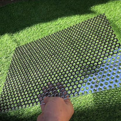 Perforated Metal Sheets 19 Gauge 16"x12" Expanded Metal Mesh Opening 1/3" 0.32inch (About 8mm) Perforated Stainless Steel Sheet 304 Stainless Steel Mesh Screen Panel Decorative - size: 16"x12"