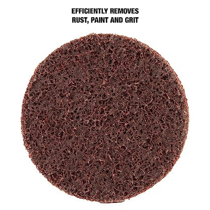 OEMTOOLS 22519 3” Twist Lock Surface Prep Discs, 25 Piece Set, Medium Maroon, Finishing Abrasive 3” Sanding Disc Surface Conditioning Tool Bundle, Sander, Rotary Tool, and Die Grinder Accessories - style: 25 Piece Meduim Grit Surface Prep Discs