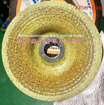 Signi Aluminum Grinding Wheel 4 1/2 for Aluminum Copper Non-Ferrous 10 Pack (Not Load While Grinding) - size: 4-1/2" x 9/32" x 7/8"