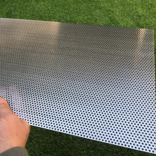 Aluminum Perforated Metal Sheets 16 Gauge 23.6 inch by 11.8 inch Expanded Metal Mesh Aluminum Opening 1/8" 0.12 inch (About 3 mm) Perforated Steel Sheet Mesh Screen Decorative - size: 23.6" X 11.8"