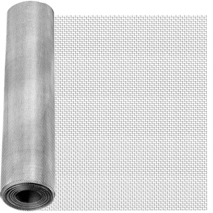 1 Roll 20 Mesh Metal Mesh Screen - Wire Mesh Roll, 16" X144" (16" X12Ft).Sturdy, Thick,and Heavy Duty Rustproof Metal Mesh for Security Fencing, Vent Covers, Animal Enclosures, HVAC, DIY Projects