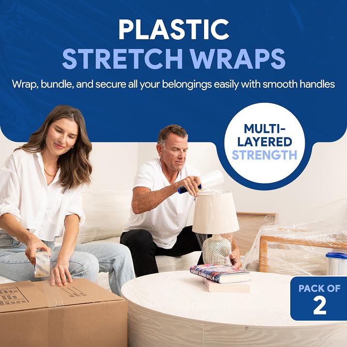 International Plastics Co. 5" Plastic Stretch Wrap with Extended Handles - size: 2 Pack, style: 5"