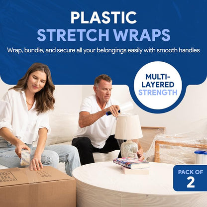International Plastics Co. 5" Plastic Stretch Wrap with Extended Handles - size: 2 Pack, style: 5"