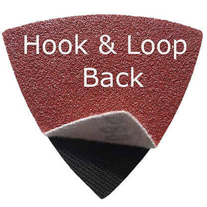 XXGO 60 Pcs 80 Grits 3-1/8" 80mm Triangle Oscillating Tool Sandpaper - size: 3-1/8 Inch Triangle - 80 Grit - 60 Pcs