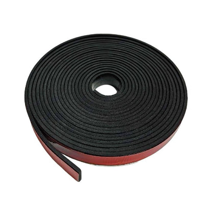 Black Adhesive Solid Rubber Strips Self Stick Neoprene Rubber Rolls Sheets - size: 1/16"Thick*1/2"W*180"L