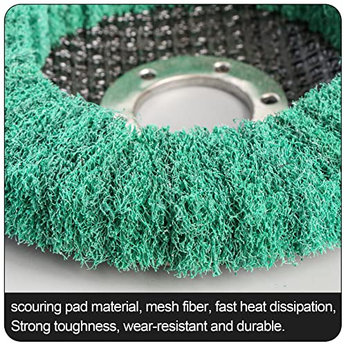 10Pcs 4.5" x 7/8" Nylon Fiber Flap Disc Polishing Grinding Wheel,Abrasive Grinding Discs for Angle Grinder,for Stainless Steel Polishing Metal Surface Finishing(Green) - style: Green