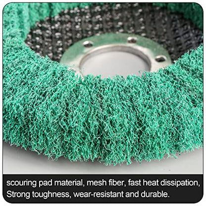 10Pcs 4.5" x 7/8" Nylon Fiber Flap Disc Polishing Grinding Wheel,Abrasive Grinding Discs for Angle Grinder,for Stainless Steel Polishing Metal Surface Finishing(Green) - style: Green