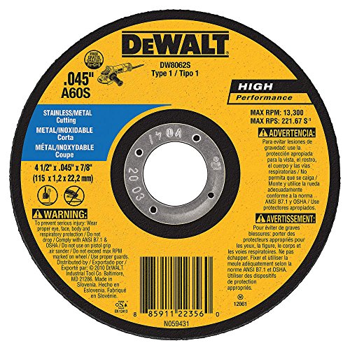 DEWALT DW8065S Cfree Thin Cutoff Wheel, 7-Inch x.045 x 7/8-Inch