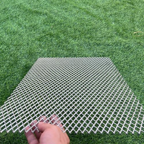 24"X16" 14 Gauge Expanded Metal Sheet Metal Diamond Mesh 0.4"X0.8" Expanded & Perforated Sheets Raised Mesh-for Screen Door Grill,Window Security Grill Screen Door Protector - size: 24"x16"