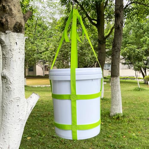 Bucket Sling for 5 Gallon Bucket Green, Handling Sling-Extended Length Type(33.6inch X 18.3inch)