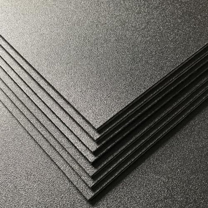 Pack of 2 ABS Plastic Sheet, Black Plastic Sheet 8" x 12" x 1/8" Thick (3mm) Rigid Moldable Panel with Different Surfaces Moldable Plastic Panel for Handicrafts DIY Projects - size: 8 x 12