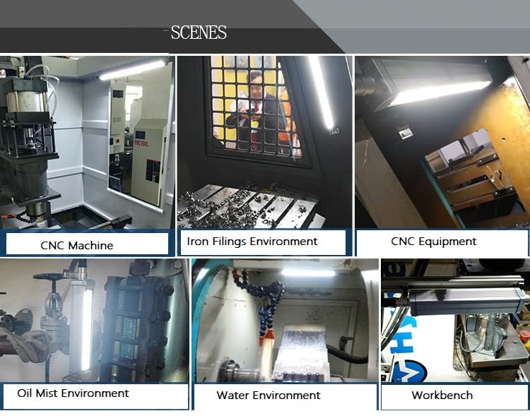 LED Tube Light 1000 Lumens CMMUNGYONE CNC Machine Waterproof Lamp 24V 14inch LED Lights Industrial Machine Interner Lighting LED Work Light Workshop Lamp (10)