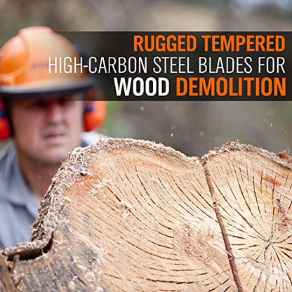HORUSDY 10-Piece Reciprocating Saw Blades Set - Professional Sawzall Blades for Wood, Metal, Drywall & Plastic - High Carbon Steel Pruning Saw Blades - Compatible with DeWalt, Milwaukee & More - style: 10-Pc Multi-Size (Wood & Metal)
