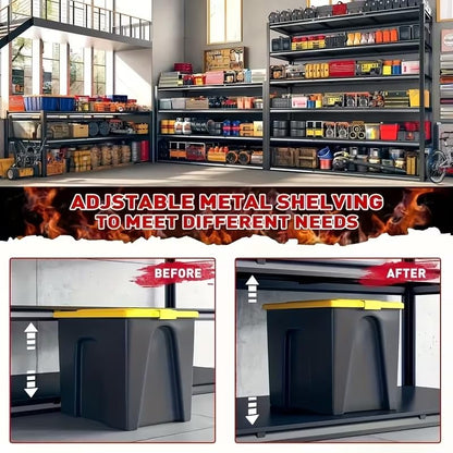 Garage Shelving, Heavy Duty Storage Shelves Metal Shelf Unit Adjustable Industrial Storage Racks for Shop,Warehouse,Basement (84 * 55 * 24.1) - size: 84 * 55 * 24.1