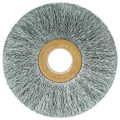 Weiler 15543 3" Crimped Wire Wheel, .008"Steel Fill, 1/2" Arbor Hole, Made in the USA - size: .008 Wire Size x 1/2"-3/8" Arbor, style: Pack of 1
