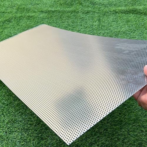 Aluminum Perforated Metal Sheets 36"x18" 16 Gauge Expanded Metal Mesh Aluminum Opening 1/8" 0.12 inch (About 3 mm) Perforated Steel Sheet Aluminum Mesh Screen Decorative Metal Mesh - size: 36" X 18"